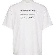 Calvin Klein Jeans Erkek Tişört LV04RE827G Beyaz