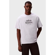 Calvin Klein Jeans Erkek Tişört LV04RF818G Beyaz
