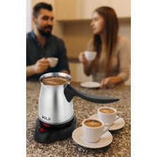 Go İthalat Bold Elektrikli Türk Kahve Pişirme Makinesi Inox Paslanmaz Çelik Cezve (5477)