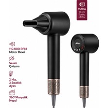Go İthalat Gri Bldc Turbo Motor Saç Kurutma - Şekil Makinesi 1500W 3-Kdm.hız 4-Kdm.ısıayar=sıcak-Ilık-Hafif-Soğuk SHD-1739 (5477)