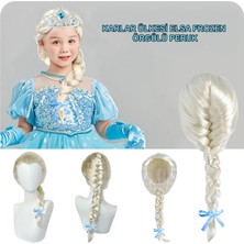 Mey İthalat Mey Ithalat® Platin Altın Dore Renk Karlar Ülkesi Elsa Frozen Peruğu Çocuk Boy