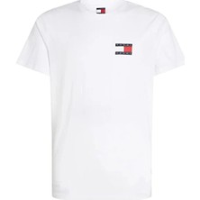 Tommy Jeans Erkek Tişört DM0DM20740 Beyaz