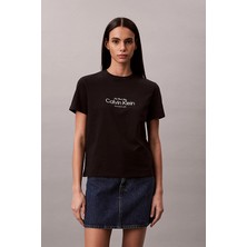 Calvin Klein Jeans Kadın Tişört LV047F810G Siyah