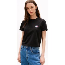 Tommy Jeans Kadın Tişört DW0DW21423 Siyah
