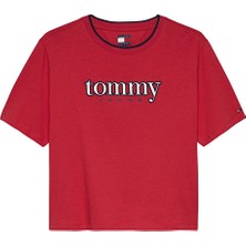 Tommy Jeans Kadın Tişört DW0DW22563 Kırmızı