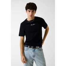 Guess Jeans Regular Fit Erkek Tişört M6GP06KA0H1 Siyah