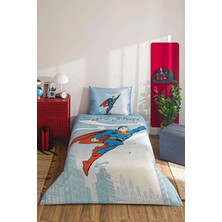 Özdilek Superman Hero Tek Kişilik Lisanslı Lastikli Çarşaf Çocuk Nevresim Takımı