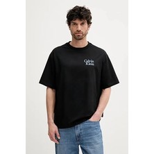 Calvin Klein Jeans Erkek Tişört LV04RC808G Siyah