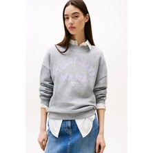 Tommy Jeans Kadın Sweatshirt DW0DW21202 Gri