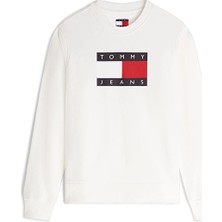 Tommy Jeans Kadın Sweatshirt DW0DW22564 Beyaz