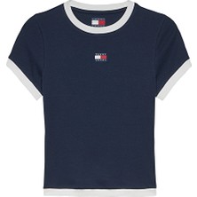 Tommy Jeans Kadın Tişört DW0DW22575 Mavi