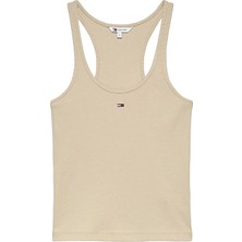 Tommy Jeans Kadın Tişört DW0DW22264 Bej