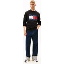 Tommy Jeans Erkek Sweatshirt DM0DM22643 Siyah