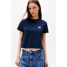 Tommy Jeans Kadın Tişört DW0DW21423 Lacivert