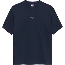 Tommy Jeans Relaxed Fit Erkek Tişört DM0DM21110 Mavi