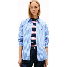 Tommy Jeans Kadın Gömlek DW0DW22211 Mavi