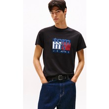 Tommy Jeans Erkek Tişört DM0DM21977 Siyah
