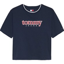 Tommy Jeans Kadın Tişört DW0DW22563 Mavi