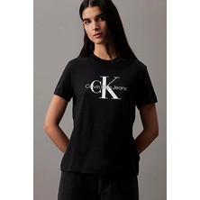 Calvin Klein Jeans Kadın Tişört J20J219142 Siyah
