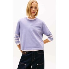 Tommy Jeans Kadın Tişört DW0DW22202 Mor