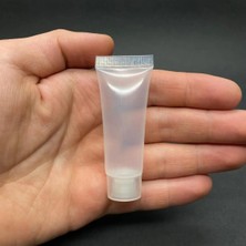 Empressco Boş Tüp Seti 10ML, Merhem ve Lipgloss Tüpü 3'lü, Beyaz Renk