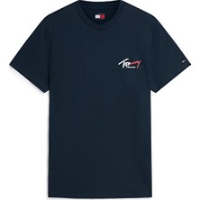 Tommy Jeans Erkek Tişört DM0DM22538 Mavi