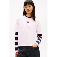 Tommy Jeans Kadın Tişört DW0DW22202 Pembe