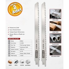Dmax DMX-4180 Paslanmaz S1211K Tilki Kuyruğu Paslanmaz Levha Boru Demir Metal Kesme (2 Adet)