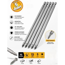 Zimak ZMK-1430 Pz 2X150 mm Mıknatıslı Manyetik Vida Sıkma Ucu Matkap Ucu Pozidriv (5 Adet)