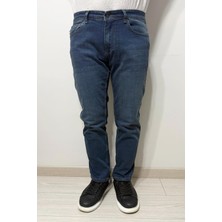 Hacker Denim Fistan Store Erkek Lacivert Yüksek Bel Rahat Kesim Boru Paça Jean Pantolon