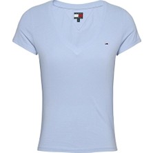 Tommy Jeans Kadın Tişört DW0DW20458 Mavi