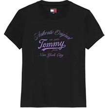 Tommy Jeans Kadın Tişört DW0DW21404 Siyah