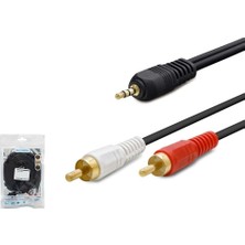 Hadron HDX1006(4409) Aux/2rca 10 mt Altın Uçlu Kablo