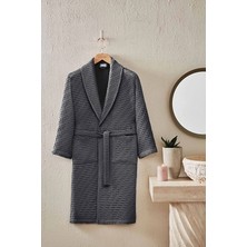 Cottons &amp; Clouds Waffle Diagonal Şal Yaka Bornoz