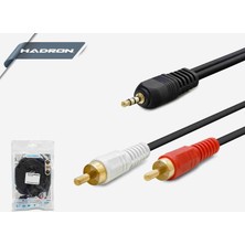 Hadron HDX1032(4408) Aux/2rca 5 mt Jaklı Kablo
