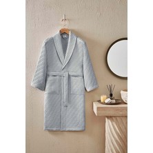 Cottons &amp; Clouds Waffle Diagonal Şal Yaka Bornoz