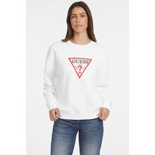 Guess Jeans Kadın Guess Sweatshirt W4YQ00KC811 Beyaz