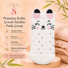 Yshine 3’lü Çocuk Bambu Patik Çorap Kulaklı Hayvan Desenli Yumuşak Dokulu