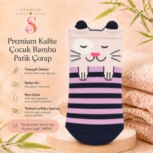 Yshine 6’lı Çocuk Bambu Patik Çorap Kulaklı Hayvan Desenli Yumuşak Dokulu