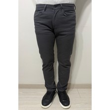 Hacker Denim Fistan Store Erkek Yüksek Bel Rahat Kesim Boru Paça Üstten Cepli Keten Jean Pantolon