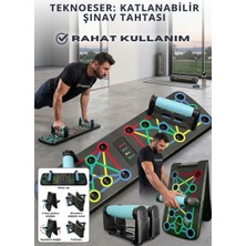 Eser Ticarett Teknoeser Katlanabilir Şınav Tahtası Push Up Board Spor Egzersiz Aleti Göğüs Kol Fitness