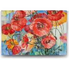 Mey İthalat Sanatsal Gelincik Çiçeği Tablosu - 45X30CM