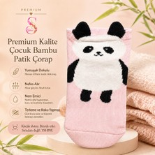 Yshine 3’lü Çocuk Bambu Patik Çorap Kulaklı Hayvan Desenli Yumuşak Dokulu