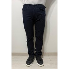 Hacker Denim Fistan Store Erkek Yüksek Bel Rahat Kesim Boru Paça Üstten Cepli Keten Jean Pantolon