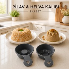 2’li Pilav Helva ve Tatlı Kalıbı Plastik Sunum Şekillendirici Seti Sariva Home