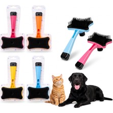 Rgelegance Basmalı Kedi Köpek Tarağı - Otomatik Temizlenen Masaj Etkili Evcil Hayvan Fırçası