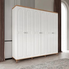 Macera Mobilya Bohem 6 Kapaklı Komple Mdf Gardırop