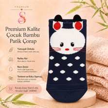 Yshine 3’lü Çocuk Bambu Patik Çorap Kulaklı Hayvan Desenli Yumuşak Dokulu