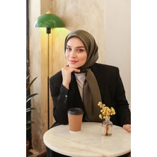 Alluring Ebruli Düz Renk Eşarp - Kristal-Haki