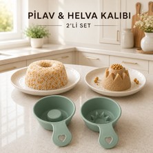 2’li Pilav Helva ve Tatlı Kalıbı Plastik Sunum Şekillendirici Seti Sariva Home